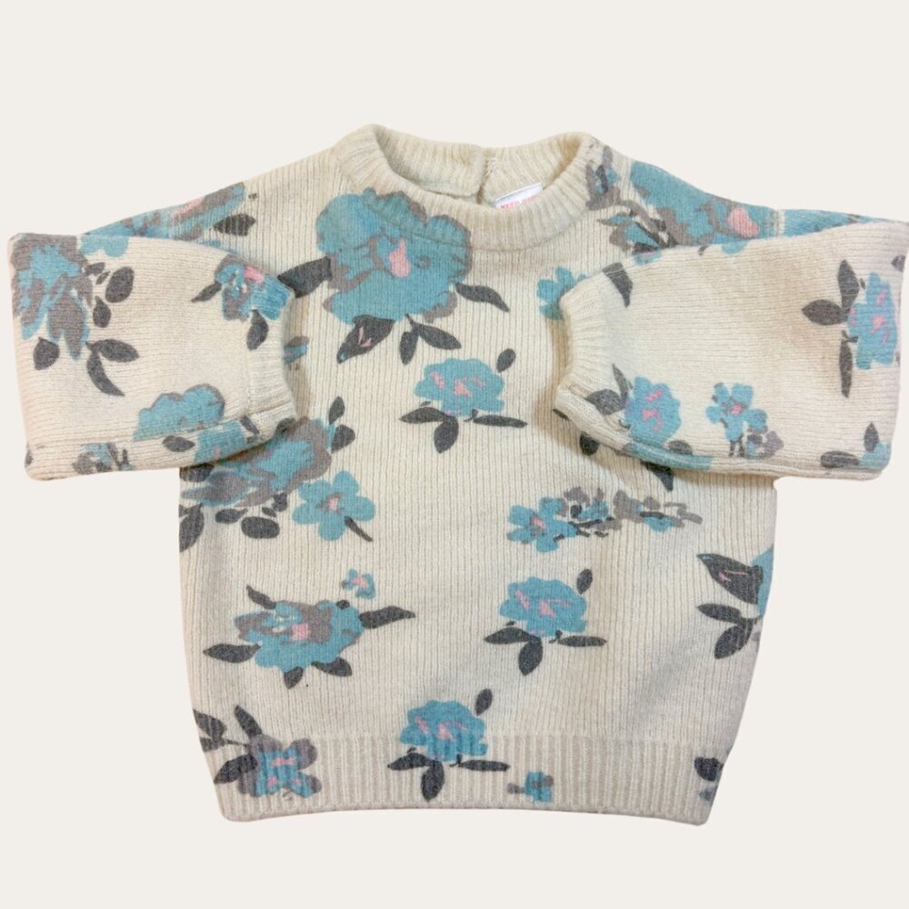 Zara cream floral knit 12-18 months​​​